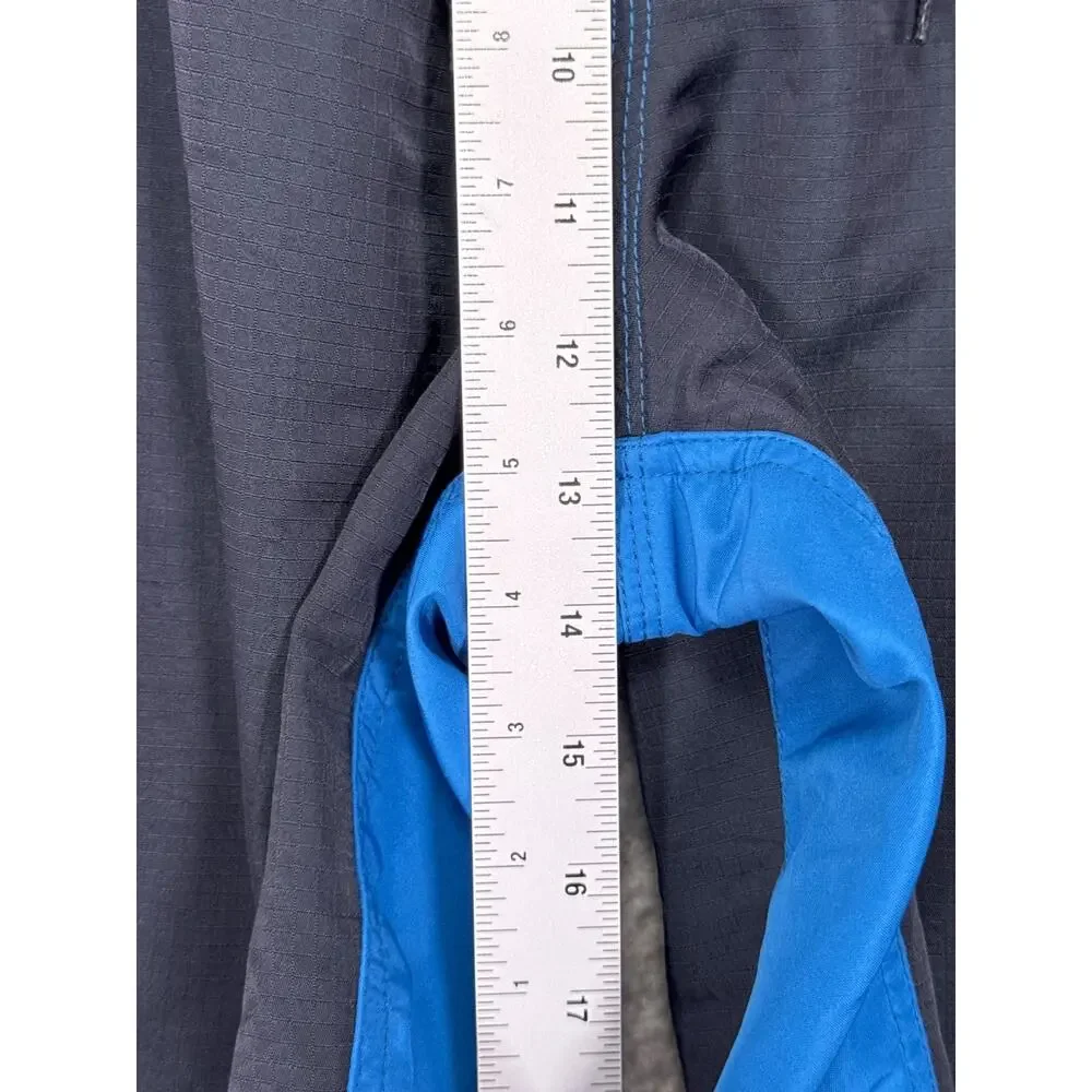 Vintage Quicksilver Y2K Board Shorts 34 Mens Blue Cargo Pocket Nylon Surfer